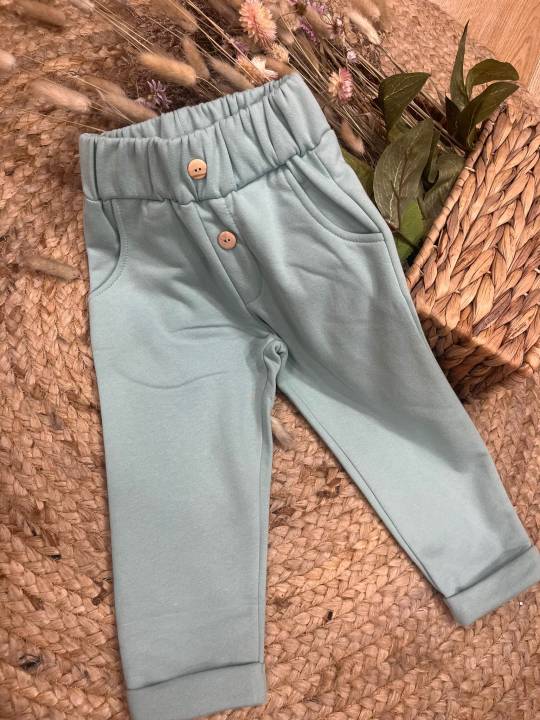 Pantalón felpa unisex verde