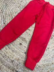 Pantalón jogger felpa rojo unisex