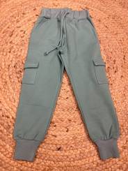 Pantalón jogger felpa cargo verde