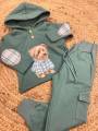 Pantalón jogger felpa cargo verde