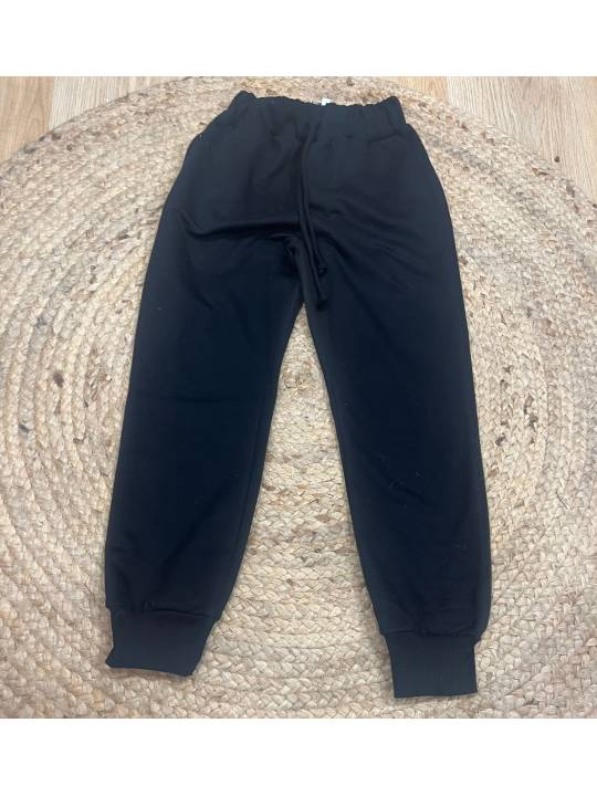 Pantalón jogger felpa negro unisex