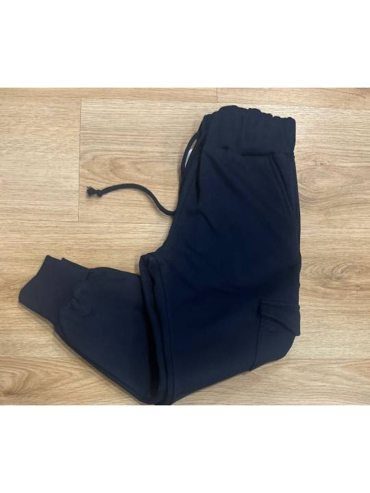 Pantalón jogger felpa cargo marino