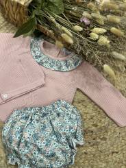 Conjunto ranita + capota rosa