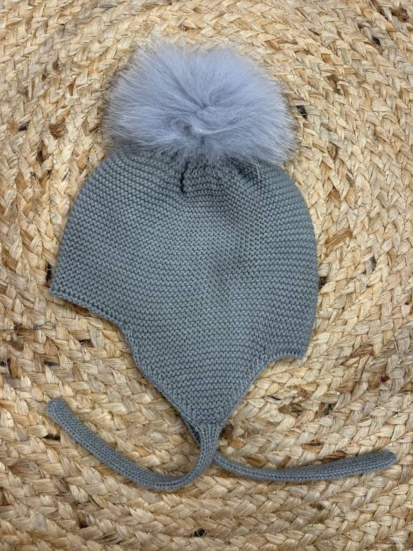 Gorro aviador gris