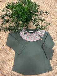 Sudadera cuello flores