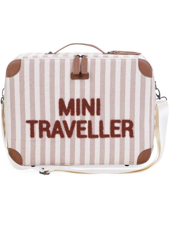 Mini traveller rayas topo/marrón