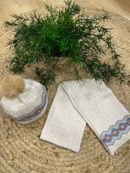 Conjunto gorro + bufanda greca