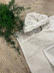 Poncho toalla beige