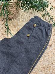 Legging gris marengo detalle dorado