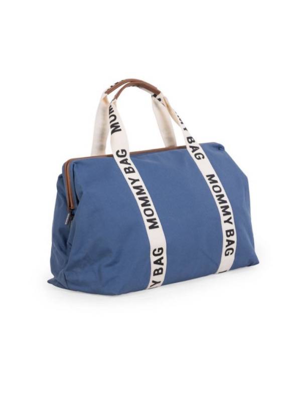 Mommy bag loneta azul empolvado