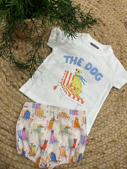 Conjunto ranita + camiseta the dog