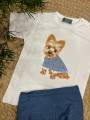 Conjunto ranita vaquera + camiseta perro