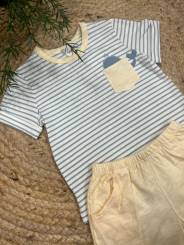 Conjunto camiseta ballena + pantalón corto