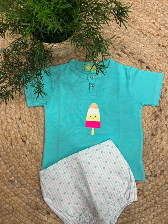 Conjunto camiseta summer + ranita