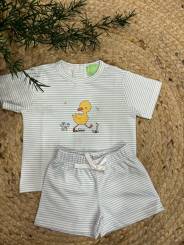 Conjunto felpa pantalón corto patito