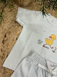 Conjunto felpa pantalón corto patito