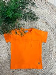 Camiseta algodón básica naranja