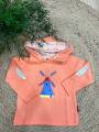 Sudadera molino con detalles vichy