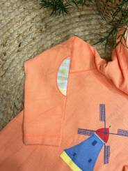 Sudadera molino con detalles vichy