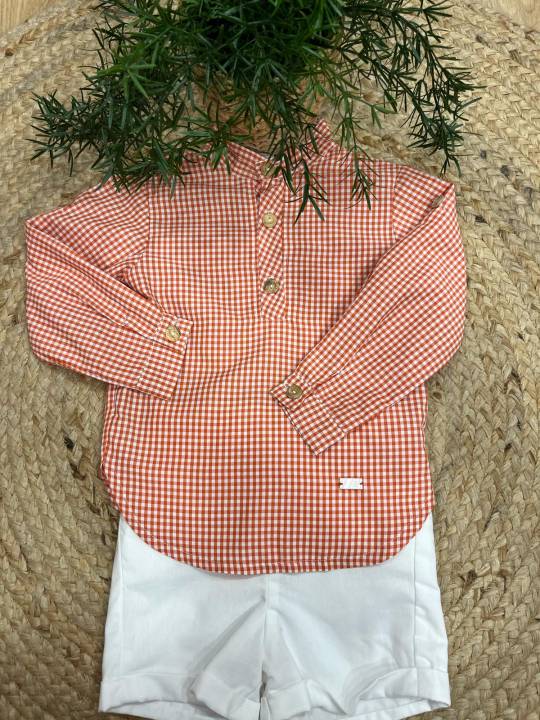 Conjunto pantalón + camisa cuadro vichy (sin jersey)