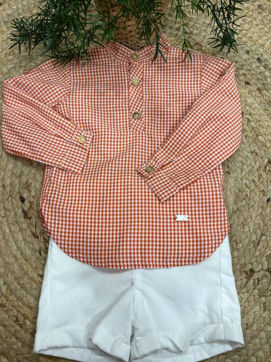 Conjunto pantalón + camisa cuadro vichy (sin jersey)