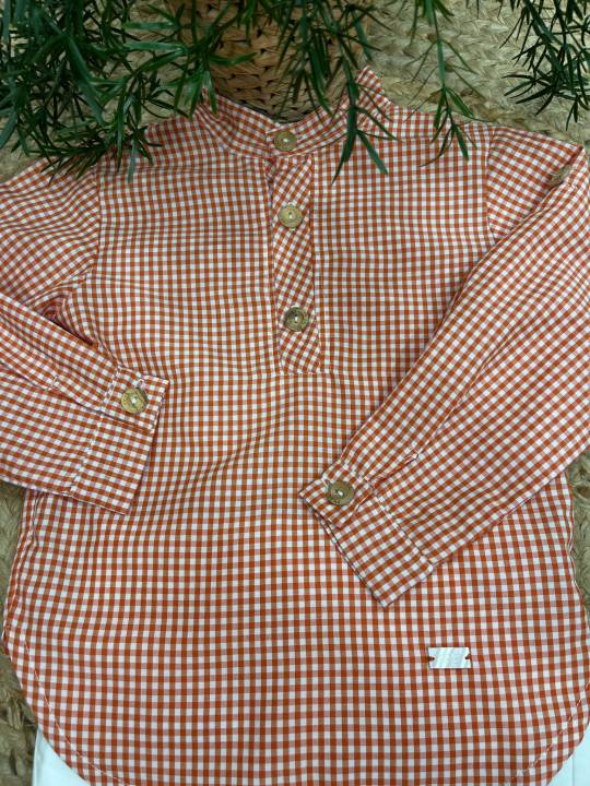 Conjunto pantalón + camisa cuadro vichy (sin jersey)