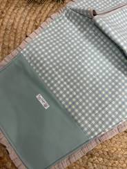 Colchoneta universal vichy verde/camel